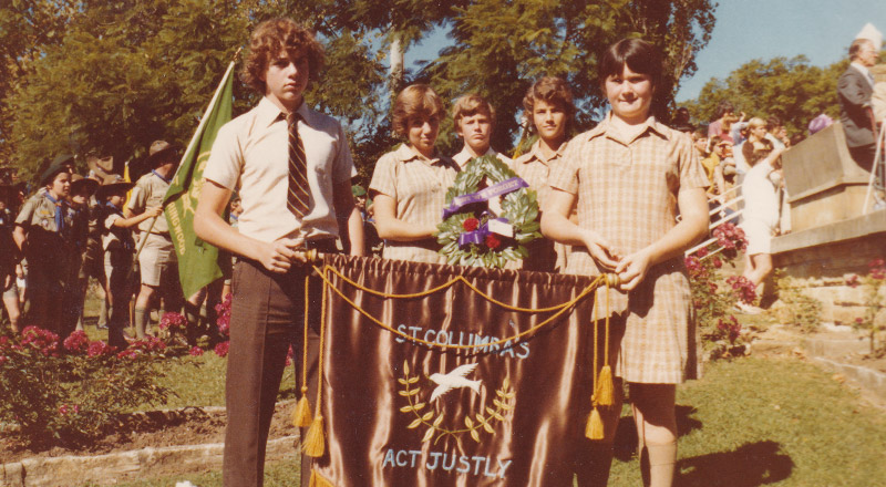 History of St Columbas Catholic College Springwood Anzac Day 1981